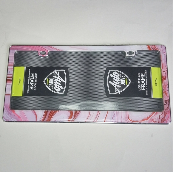 Auto Drive Pink metal License Plate Frame New Pinkcore - Picture 3 of 3